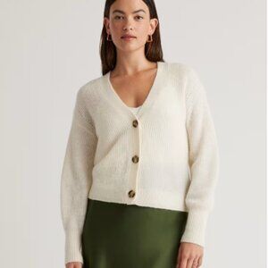 Quince Baby Alpaca-Wool Cropped Cardigan